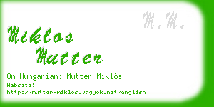 miklos mutter business card
