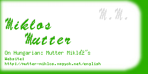 miklos mutter business card